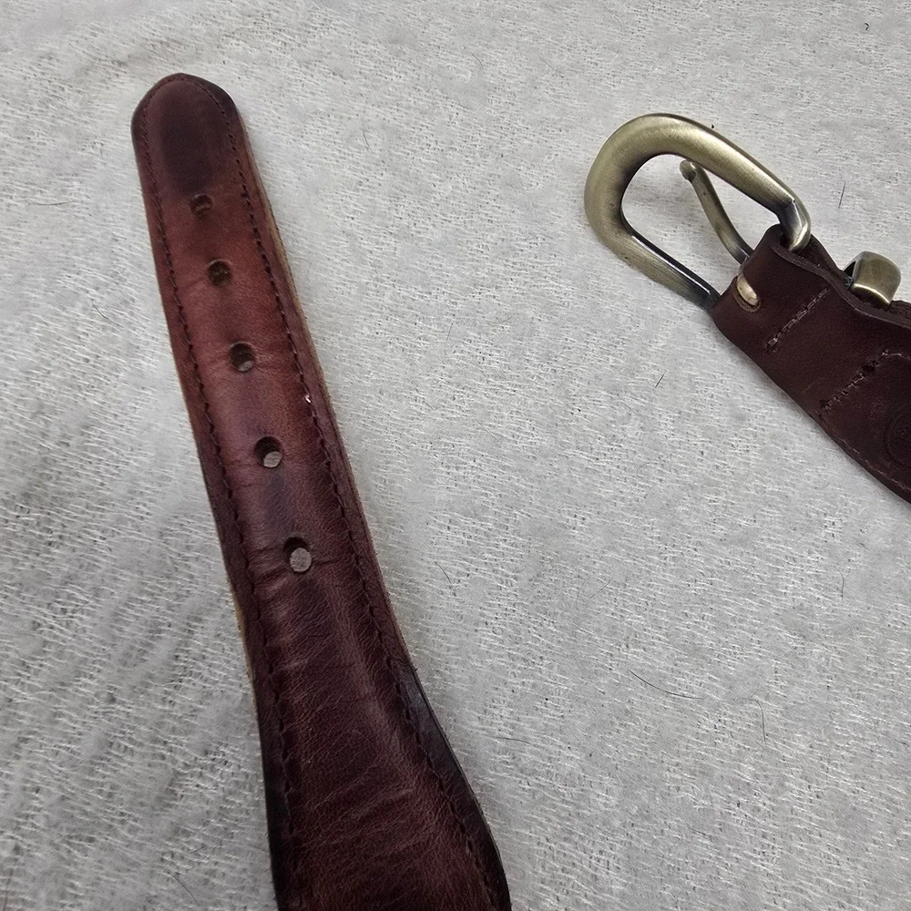 YRI‎ Belt Mens 36 Navy Wade Hampton Golf Club Leather Canvas Made in USA